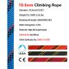 BlazeBeam Static Climbing Rope 10.5mm UIAA Static Line Rappelling Rope 30M (100ft) Nylon Kern Mantle Rope for Escape Rope Rock Climbing, Mountain Tree Climbing, Hauling, Rescue view 2