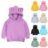 Toddler Baby Boys Girls Fleec Hoodies Pullover Sweatshirt Hooded Bear Ears Solid Thick Cute (Yellow, 12-24 Months) view 2