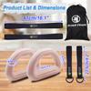 J Bryant Fitness Wooden Gymnastic Rings - Pull Up Grips & LAT Pull Down Gym Handles Design, Sturdy Webbing Straps with D-Rings, Pilates, Strength Training, and Portable Fitness - Includes Carry Bag view 2