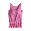 ,2 Pack Tank Tops for Women 2024 Cami Built in Bras Plus Size Shelf Bra Shirt Yoga Athleic Layering Undershirt,Gy1,Large view 2