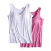 ,2 Pack Tank Tops for Women 2024 Cami Built in Bras Plus Size Shelf Bra Shirt Yoga Athleic Layering Undershirt,Camouflage,Large view 2