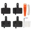 4 Pairs Brake Pads, Disc Brake System Compatible with Multiple, Includes Installation Tool and Accessories, Copper Fiber Organic resins Material for view 1