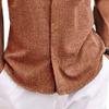 QOAAIE 3 Pack Men's Short Sleeve Linen Shirts Casual Button Down Collar Shirt Summer Beach Hawaiian Vacation Shirts (Pink2/Brown/Apricot,S) view 4