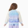 Disney Frozen Elsa Toddler Girls Varsity Bomber Letterman School Baseball Jacket Tie-dye Lightweight Sweatshirt Zip Up Fall Clothes Blue Coat 3-4T view 4