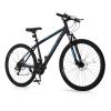 CamPingSurvivals 26/27.5" Mountain Bike 21 Speed Bikes for Adults, Men & Women Mountain Bike with High Carbon Steel Frame, All-Terrain Tires, Double Disc Brake and Suspension Fork(27.5" Blue) view 1