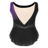 HULIJA Rhythmic Gymnastics Leotard Adult Women Sleeveless Lyrical Ballet Leotard Gymnastics Dance Outfit Purple X-Large view 4
