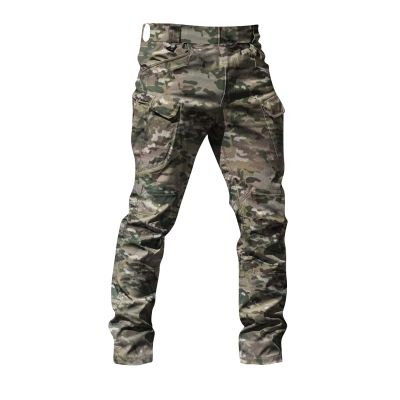 Mens Cargo Pants Baggy Outdoor Waterproof Hiking Work Pants Stretch Multi Pockets Lightweight Classic Tactical Sweatpant Multi Medium