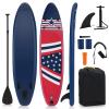 GYMAX Stand Up Paddle Board, Inflatable SUP with Wide Non-Slip EVA Deck, Accessories-Leash, D Rings, Hand Pump, Adjustable Paddle & Backpack, Paddle Boards for Adults Youth (Stars & Stripes Style A) view 1