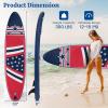 GYMAX Stand Up Paddle Board, Inflatable SUP with Wide Non-Slip EVA Deck, Accessories-Leash, D Rings, Hand Pump, Adjustable Paddle & Backpack, Paddle Boards for Adults Youth (Stars & Stripes Style A) view 4