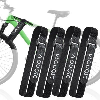 4 PCS Bike Rack Straps Bike Wheel Straps, Adjustable Bike Straps for Rack with Durability Hook Bike Car Rack Accessories, Keep The Bicycle Wheel from Spinning for Transportation and Storage
