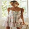 TEOPTKY 2024 New Women's Summer Printed Suspender Mini Dress,Summer Floral Mini Dress,Women's Boho Floral Mini Dress (Style C,Large) view 3