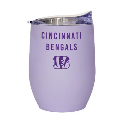Logo Brands Cincinnati Bengals 16oz. Lavender Soft Touch Curved Tumbler