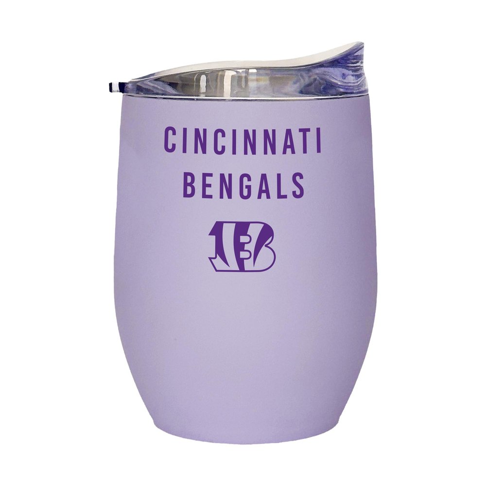Logo Brands Cincinnati Bengals 16oz. Lavender Soft Touch Curved Tumbler
