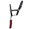 HY EQUESTRIAN Thelwell Collection Practice Makes Perfect Head Collar & Lead Rope, Navy/Red (Full) view 1