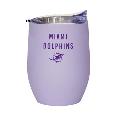 Logo Brands Miami Dolphins 16oz. Lavender Soft Touch Curved Tumbler