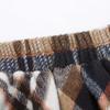 Women's Long Plaid Wool Skirt Fall Winter High Waist A-line Pleated Wool Tartan Skirts Brown White view 4
