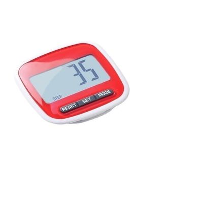 Counter,Portable Pedometer,Walking Distance Calorie Counter with Large LCD Display and Belt Clip.(Red)