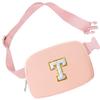 Aganmi Teen Girl Gifts Trendy Stuff Preppy Initial Travel Fanny Pack for Teenage Girls Cute Belt Bag Crossbody Bags Dorm Room Bedroom Essentials Trip Gifts Birthday Gifts for Teen Girls Pink T view 1