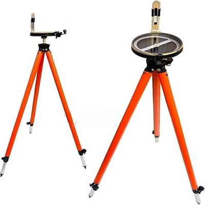 Generic Prismatic Compass with Adjustable Tripod Stand and Box 125 mm 5"" Surveying Instrument Tool, As Shown In Image