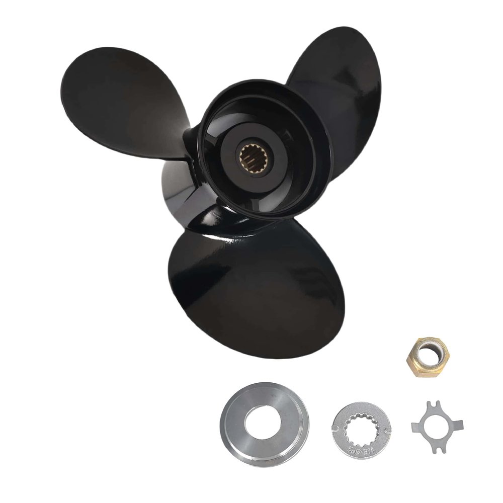 WINGOGO 48-832832A45 14.25 X 21 Pitch 3 Blade 15 Spline Tooth Boat Propeller Replacement for Mercury Black Max Outboard 135-300 HP MerCruise Stern Drive Alpha Bravo Aluminum Prop with Hub Kit