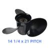 WINGOGO 48-832832A45 14.25 X 21 Pitch 3 Blade 15 Spline Tooth Boat Propeller Replacement for Mercury Black Max Outboard 135-300 HP MerCruise Stern Drive Alpha Bravo Aluminum Prop with Hub Kit view 2