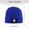 CHENYONAS Dabbing Doge Shiba Inu Winter Unisex Beanie Warm Thick Knitted Hat Soft Stretch Skull Hat Blue view 3