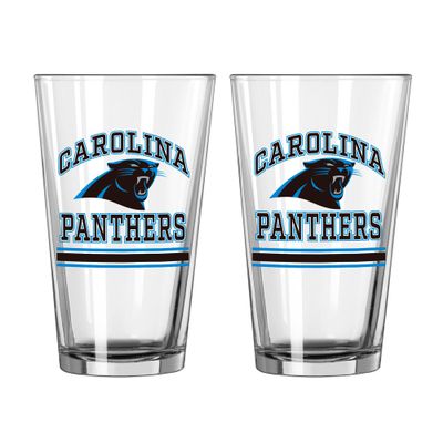 Logo Brands Carolina Panthers 16oz. Pint Glass Two Pack
