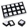BENECREAT 15 Pack Gemstone Display Box, 1.1x1.1x0.65inch Black Diamond Display Case Jewelry Box Container with Clear Glass Window for Treat, Gems, Diamond view 1