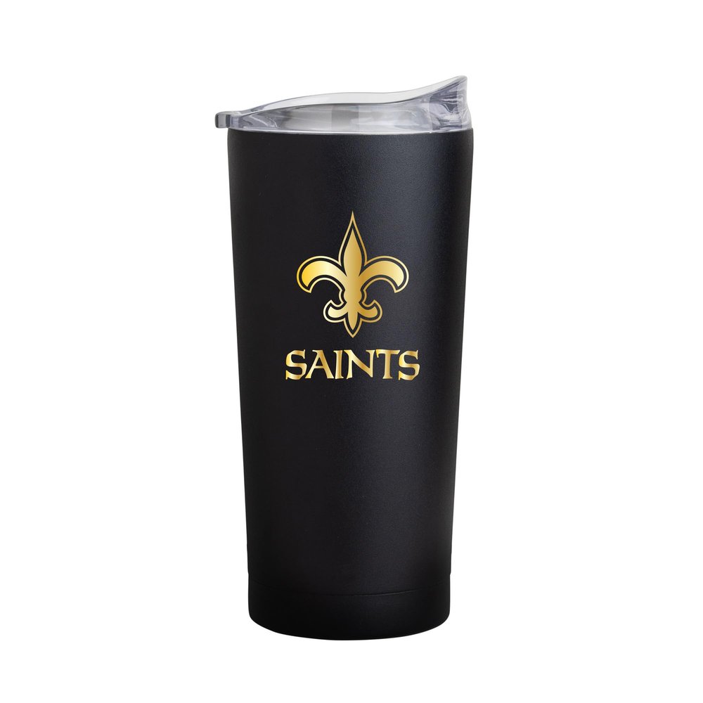 Logo Brands New Orleans Saints Black Foil 20oz. Powder Coat Tumbler