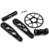 CobraCrawler Ultralight MTB 165/170/175mm Crankset Set,32T 34T 36T 38T Single Speed Mountain Bike Cycling Road Bike Crank Arm Set Dub Axis 29mm Mountain Bicycle Crankset (Black Crank 175mm, 38T BB) view 1