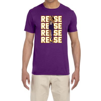 Tenacious Tops Purple Angel Reese Text Pic T-Shirt Youth Medium, 10-12
