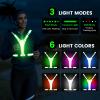 Fokia Kunbio LED Reflective Running Vest Gear,Light Up Vest Runners Night Walking USB Rechargeable,Up to 11hrs Light with Adjustable Waist/Shoulder for Women Men Kids (Colorful Lights) view 3
