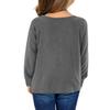 Girls Long Sleeve Shirts Size 7-8 Casual Cute Tops Clothing Dark Grey 8-9 view 2