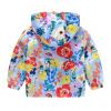 Toddler Girls Boys Flower Print Zip Hooded Jacket Kids Trench Rain Jacket Outerwear (Light Blue, 18-24 Months) view 2