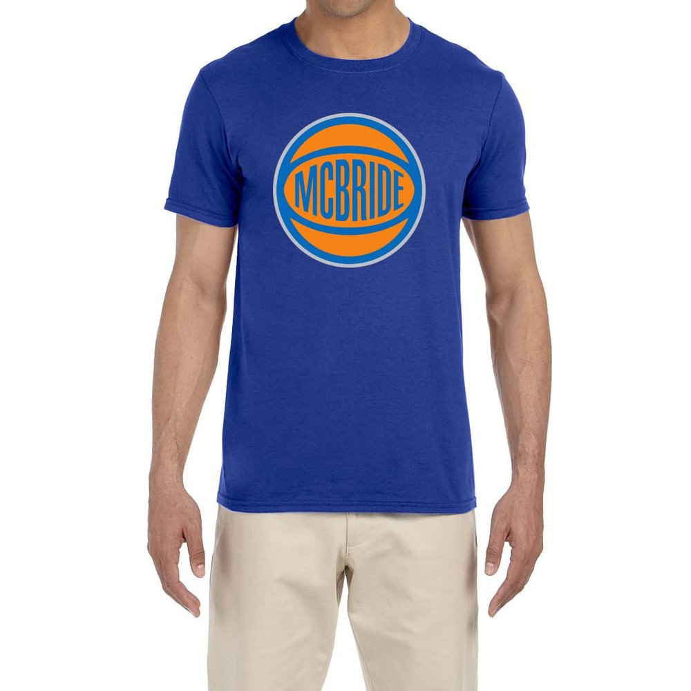Tenacious Tops Blue New York Miles McBride Logo T-Shirt Youth XL, 18-20