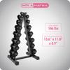 HolaHatha Neoprene Dumbbell Weights Set with Rack, Home Gym Equipment, 146 Lbs, Black - Portable Weighted Exercise Dumbbells for Fitness, Training, and Lifting Workouts view 2