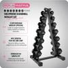 HolaHatha Neoprene Dumbbell Weights Set with Rack, Home Gym Equipment, 146 Lbs, Black - Portable Weighted Exercise Dumbbells for Fitness, Training, and Lifting Workouts view 3