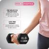 HolaHatha Neoprene Dumbbell Weights Set with Rack, Home Gym Equipment, 146 Lbs, Black - Portable Weighted Exercise Dumbbells for Fitness, Training, and Lifting Workouts view 4