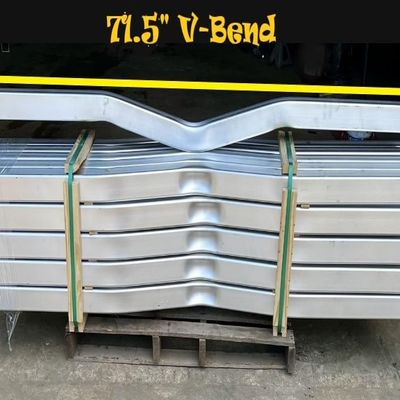 Boat Trailer Aluminum Crossmember V-Bend Square Tube Crossbar 3" x 3" x 71.5"