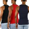 ToBeInStyle Men's 3 Pack A-Shirt Tank Top - Black/Navy/Red - M view 3