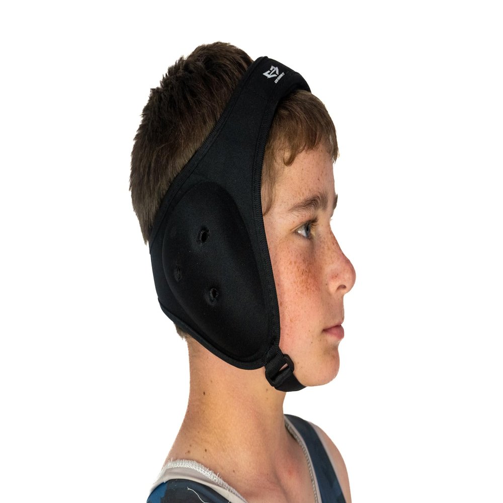 Go Earn It Soft Adjustable Wrestling Headgear, Black, Men's and Women's, Youth.
