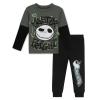 Disney Nightmare Before Christmas Jack Skellington Toddler Boys 2fer T-Shirt & Fleece Jogger Pants Outfit Gray/Black 3T view 1