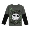 Disney Nightmare Before Christmas Jack Skellington Toddler Boys 2fer T-Shirt & Fleece Jogger Pants Outfit Gray/Black 3T view 3