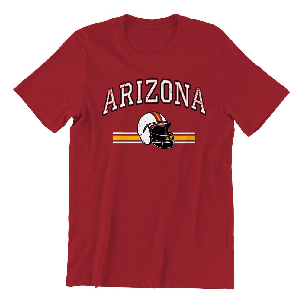 Arizona City Football Shirts Show Your Team Spirit with Short Sleeve Fan Shirt for Men T-Shirt, XL, Cardinal