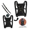 Leather Dual Sword Backpack Carry Case with Adjustable Straps for Cosplay Comfortable and Versatile Design for Stage Performances and Events view 4