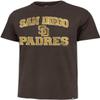 47 MLB Men's Union Arch Franklin Team Color Primary Logo Word Mark Short Sleeve T-Shirt - San Diego Padres Brown XX-Large view 1