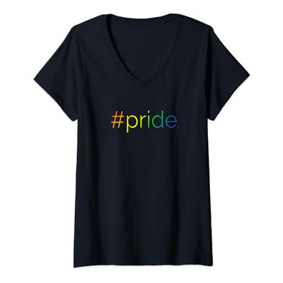 Womens Pride Support LGBTQIA V-Neck T-Shirt