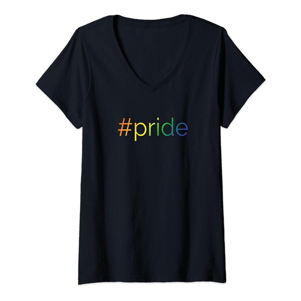 Womens Pride Support LGBTQIA V-Neck T-Shirt