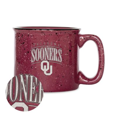 Rico Industries NCAA Oklahoma Sooners Tribute 12oz Laser Engraved Campfire Mug