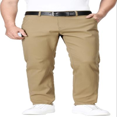 ESSYSHE Mens Slim Fit Flex Waist Chino Pants Stretch Khaki Tapered Pants for Men 016DarkKhaki B32x30